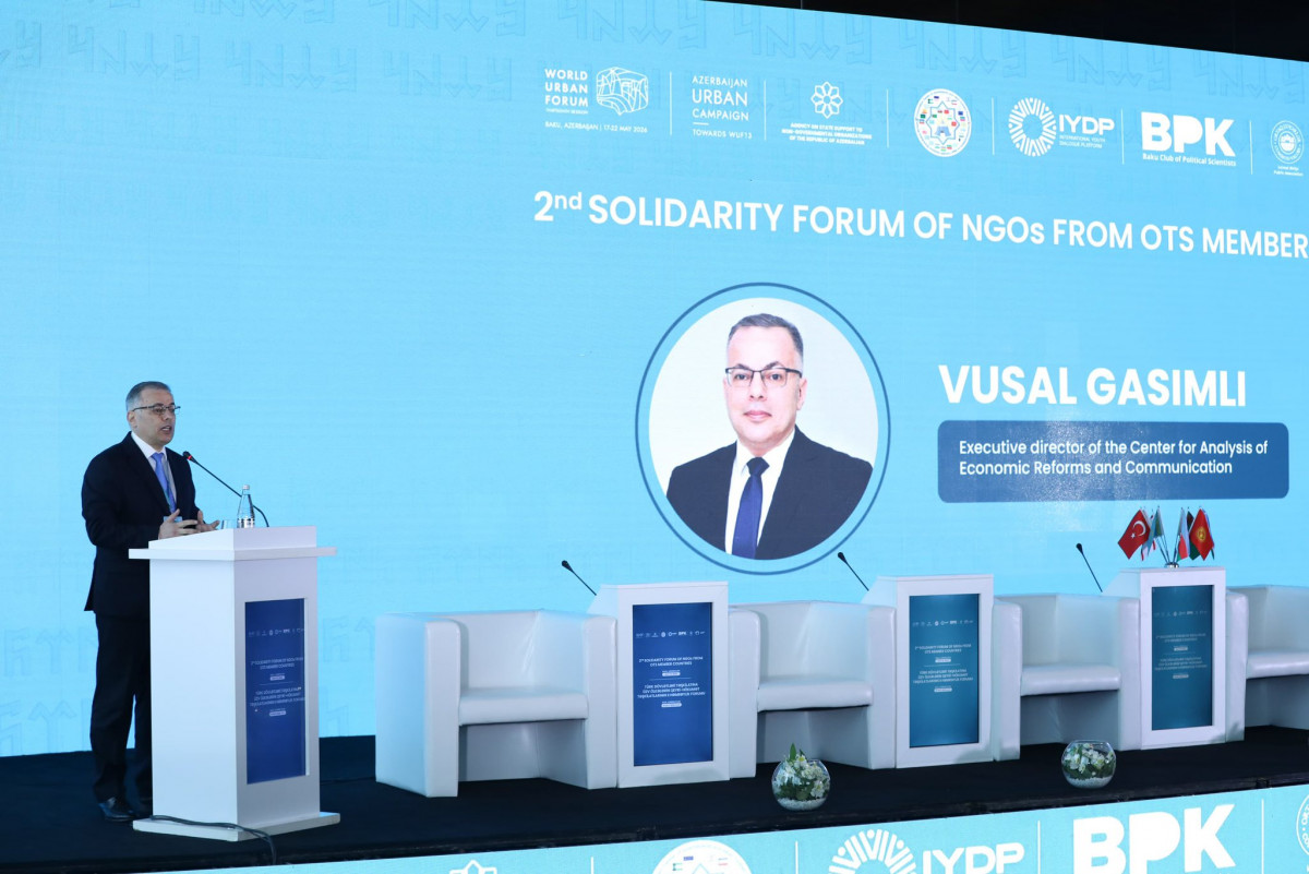 İİTKM-in icraçı direktoru Vüsal Qasımlı "Türk Dövlətləri Təşkilatına üzv ölkələrin QHT-lərinin II Həmrəylik Forumu"nda çıxış edib