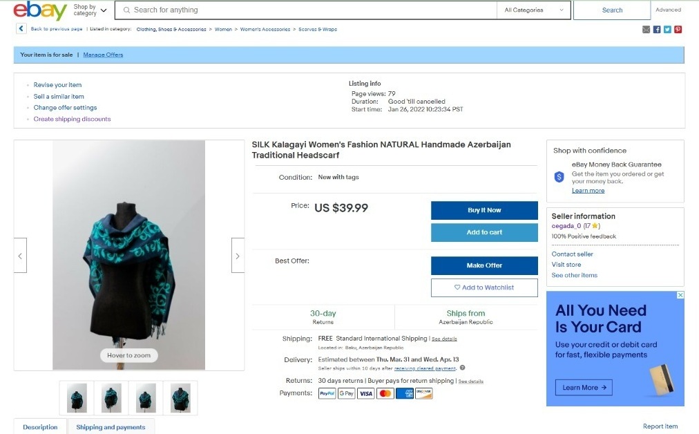 Azexport.az portal have placed the products of  “Azerbaijan Industrial Corporation” OJSC  on market on “Amazon” and “eBay”