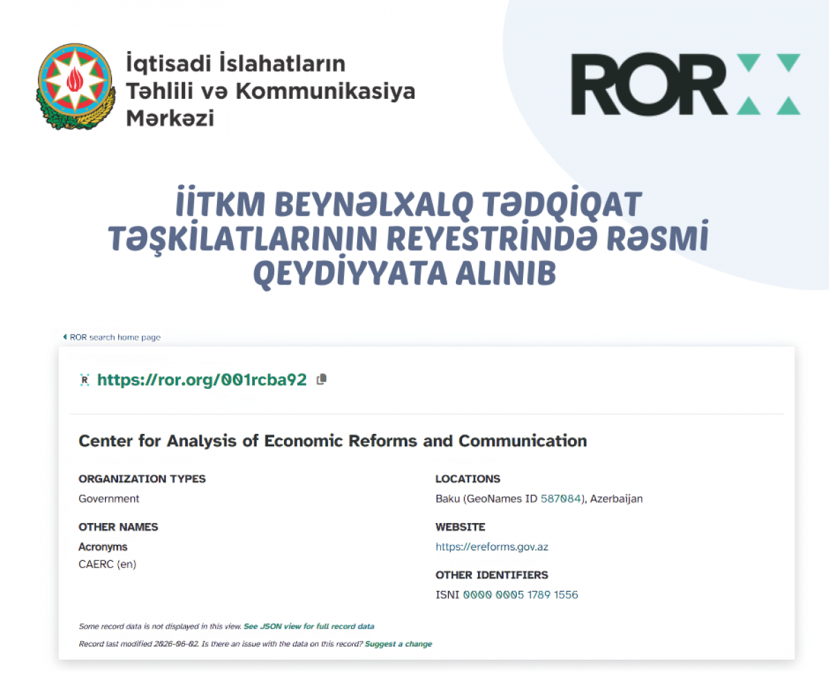 İİTKM beynəlxalq elmi təşkilatlar reyestrində rəsmi qeydiyyata alınıb