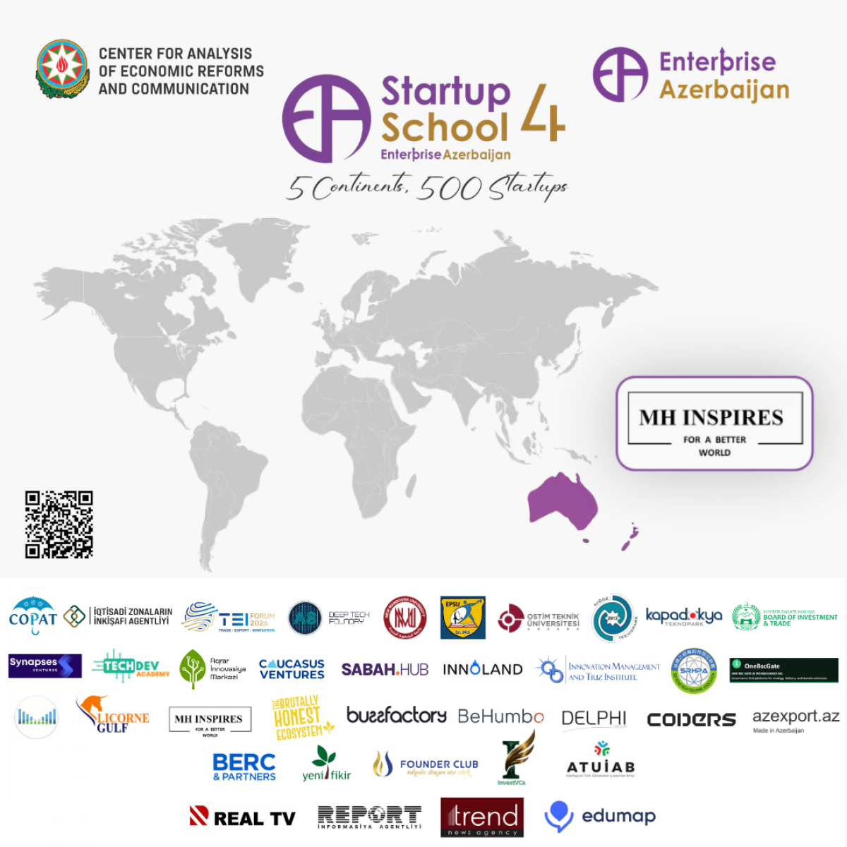 “Enterprise Azerbaijan” portalının “Startup School 4” layihəsinin Avstraliya üzrə tərəfdaşı elan olunub