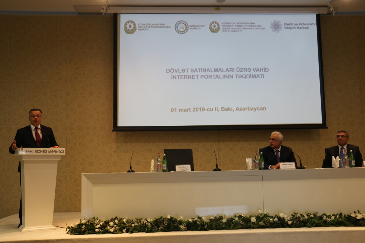 İİTKM-in icraçı direktoru Vüsal Qasımlı Vahid Satınalma Portalının Təqdimatında çıxış edib