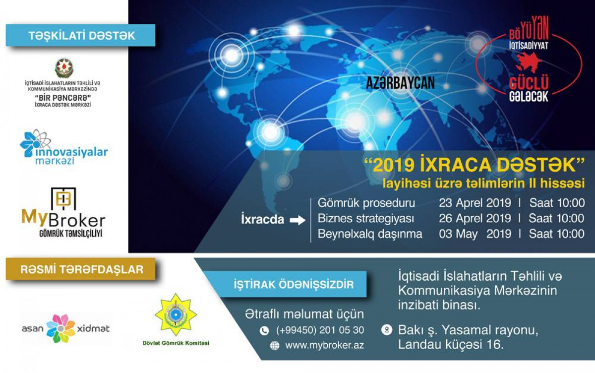 Sahibkarlara “İxraca dəstək” mövzusunda yeni təlim keçiriləcək