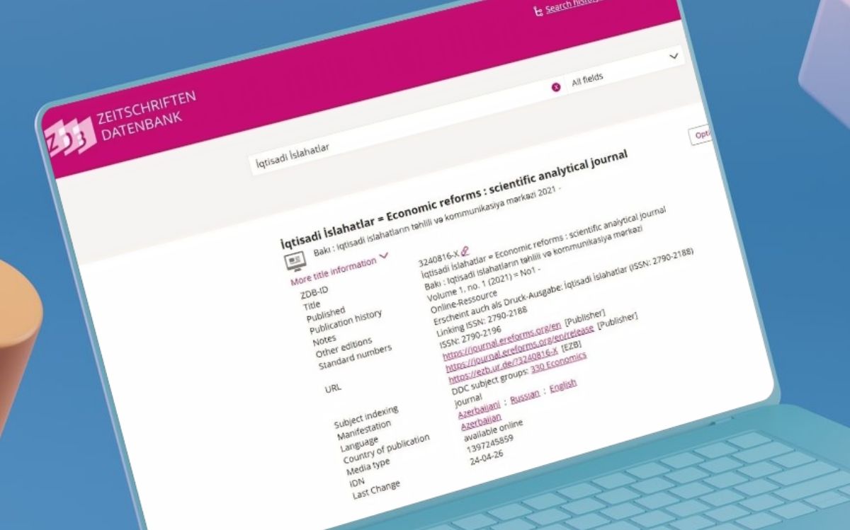 CAERC’s "Economic Reforms" journal has been indexed in the "ZDB" database