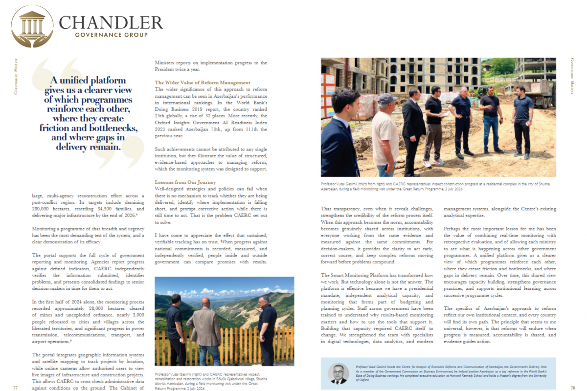 Azerbaijan’s “Smart Monitoring” experience featured in an international publication