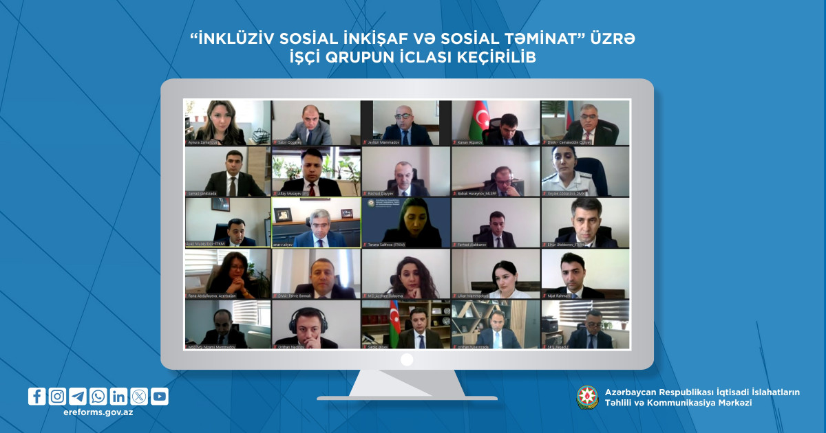 “İnklüziv sosial inkişaf və sosial təminat” İşçi qrupunun iclası keçirilib