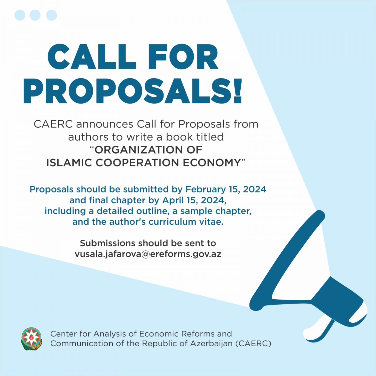 CAERC announces Call for Proposals from authors to write a book titled “Organization of Islamic Cooperation Economy”