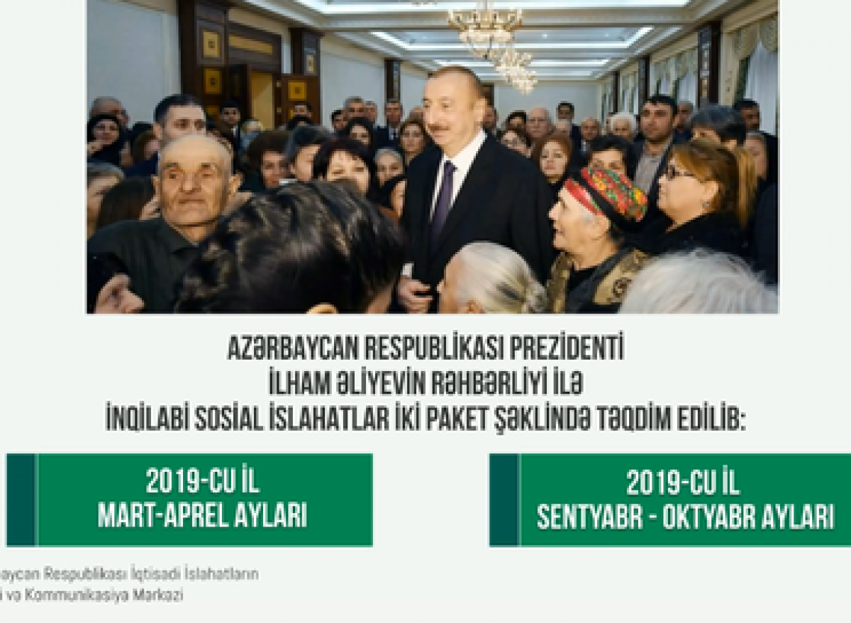 2019-cu ilin sosial islahat paketinə dair “Video icmal” hazırlanıb