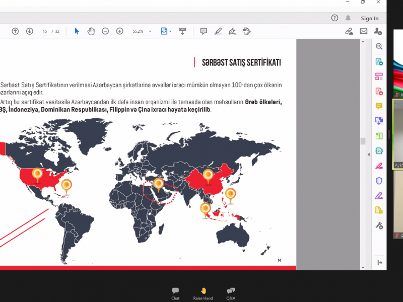 “Azexport.az” portalı “Bir məhsul, iki bazar” adlı beynəlxalq forumda təqdim olunub