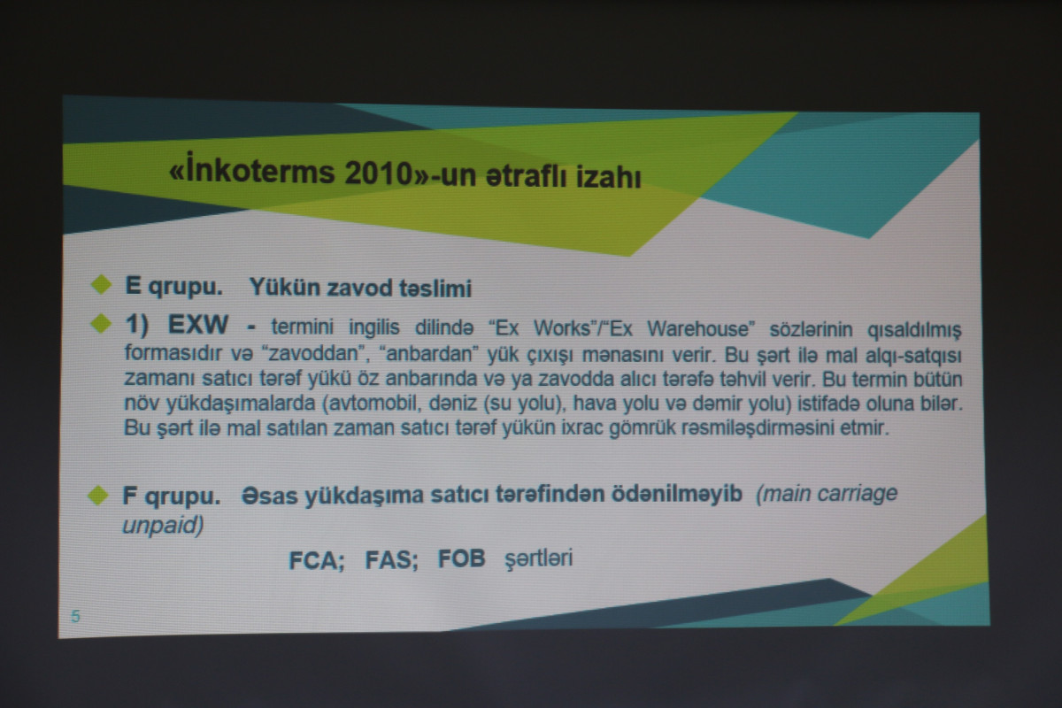"2019 İxraca Dəstək" layihəsinin təlimi keçirilib