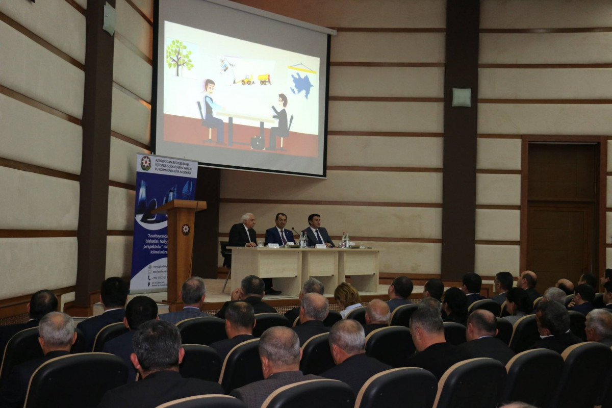 Lənkəranda “Azərbaycanda iqtisadi islahatlar: Nailiyyətlər və perspektivlər” mövzusunda regional ictimai müzakirə keçirilib