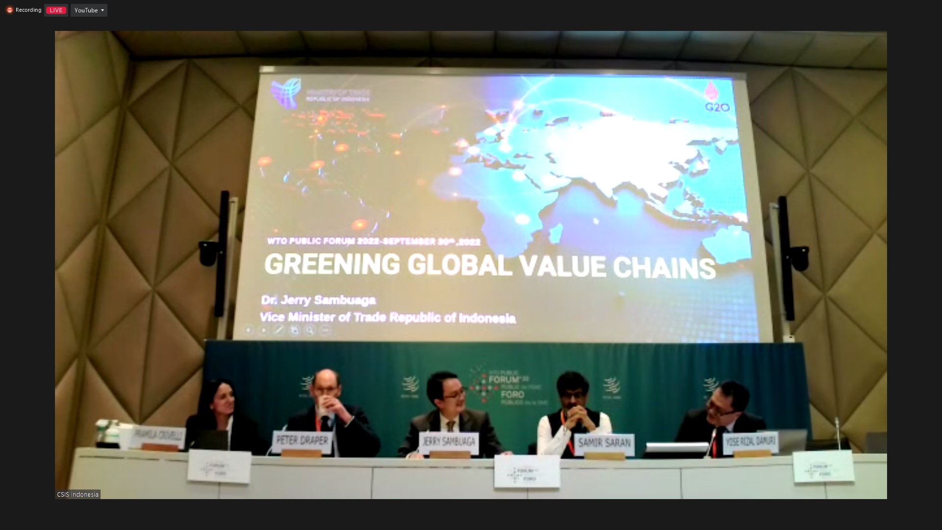The head of department of CAERC participated in the panel discussion on "Greening of global value chains" of the Think-20 summit