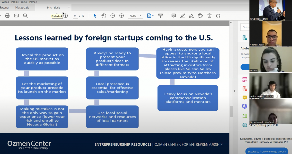 Trainings of foreign experts continue at "Startup School".