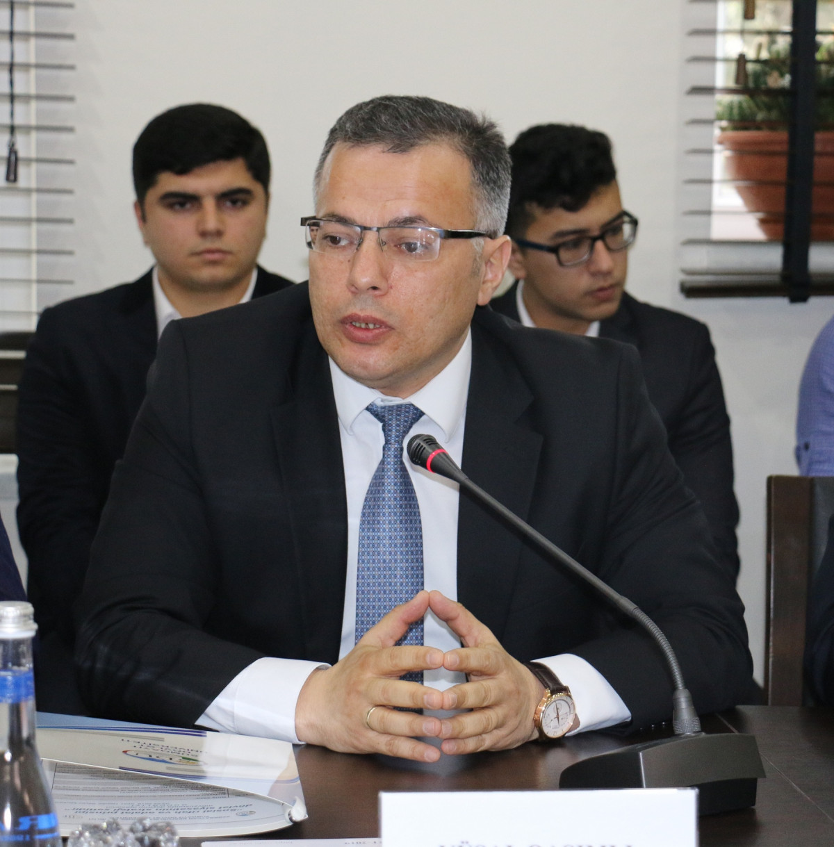 Vüsal Qasımlı Sumqayıt Dövlət Universitetində məruzə edib