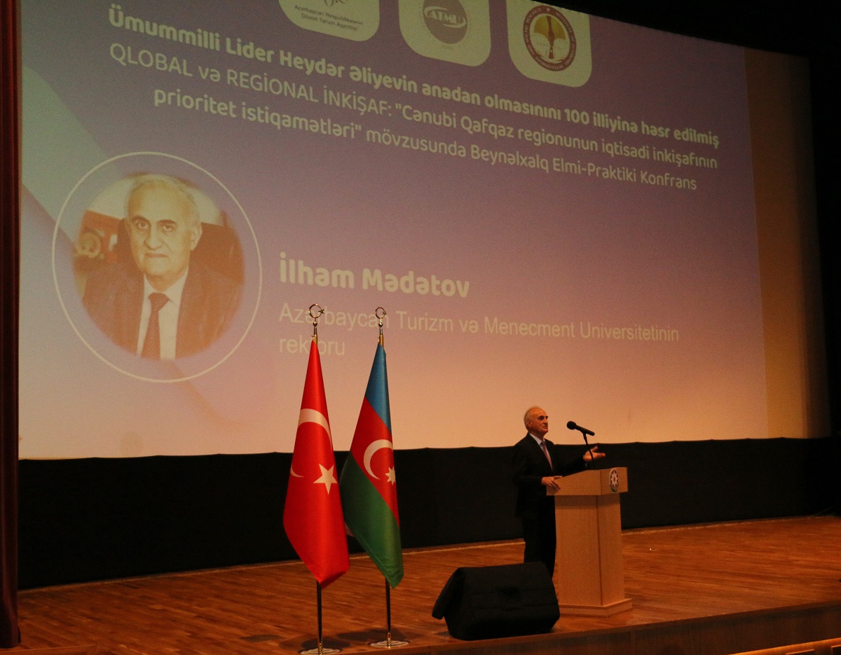 Vusal Gasimli made an opening speech at the international scientific-practical conference
