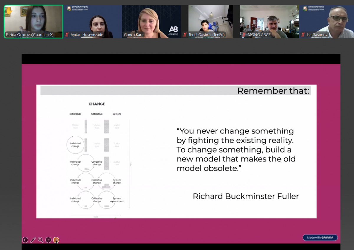 "Enterprise Azerbaijan" portalının “Startup School 3” layihəsinin növbəti təlimi “Yaşıl iqtisadiyyat və təsirli startap” mövzusunda olub