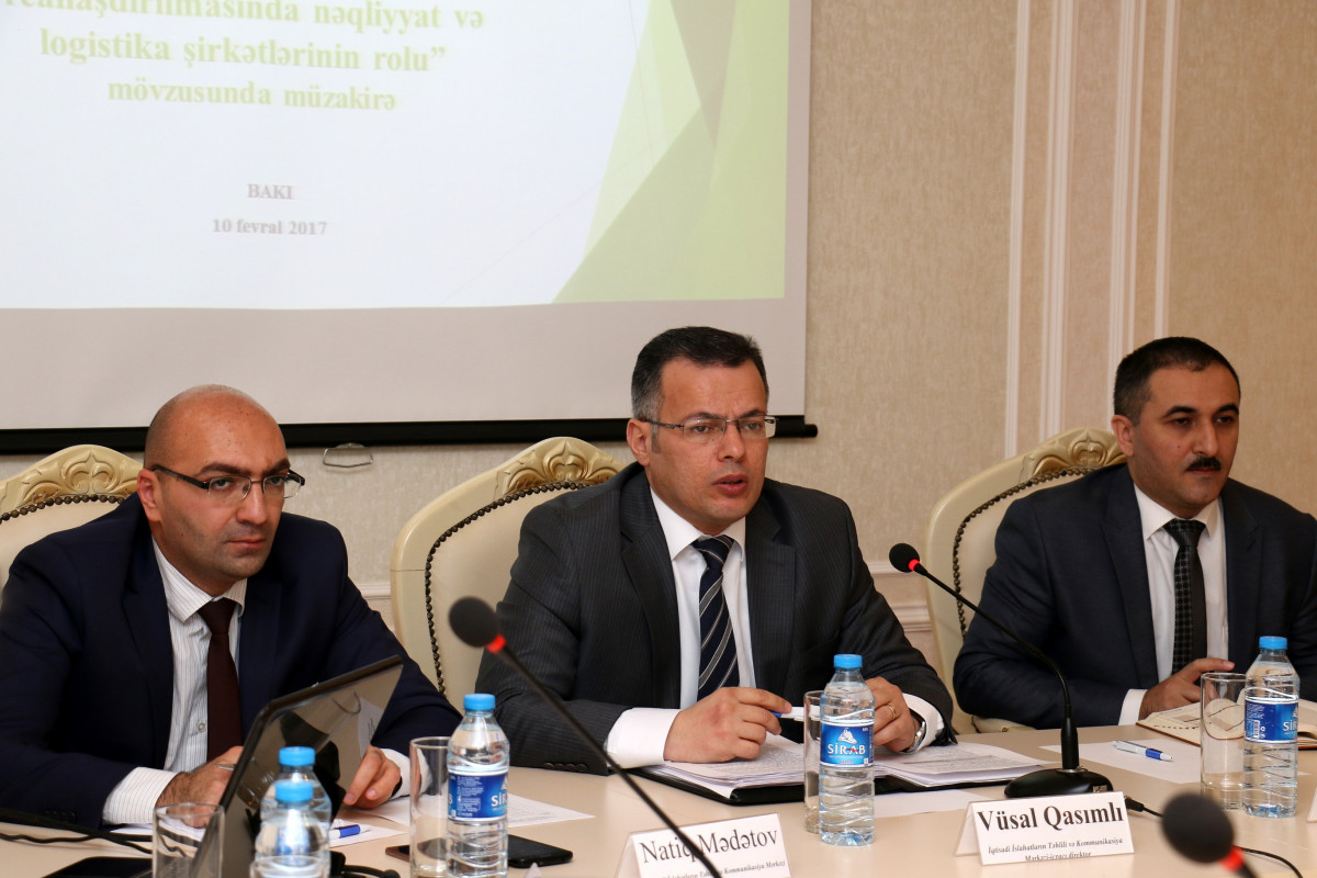 İİTKM-də “Azərbaycanda ixrac potensialının reallaşdırılmasında nəqliyyat və logistika şirkətlərinin rolu” mövzusunda müzakirə aparılıb