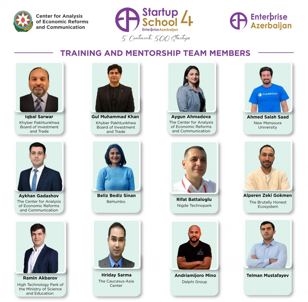 “Enterprise Azerbaijan” portalının “Startup School 4” layihəsinin ekspert heyəti elan olunub