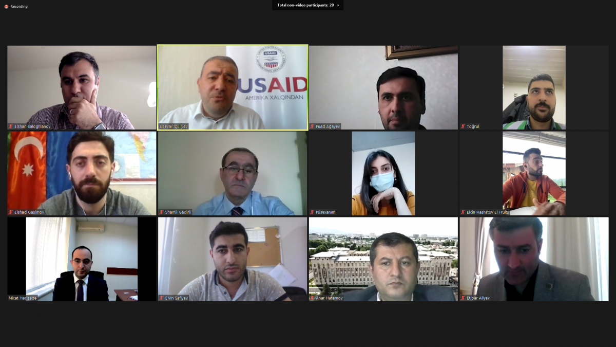 “Avropa və Şimali Amerika bazarlarına qida məhsullarının ixracında müasir tələblər” mövzusunda vebinar keçirilib