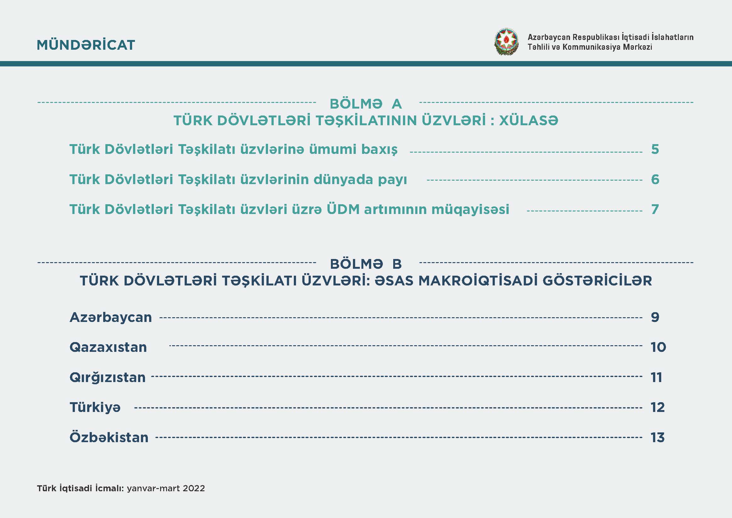 “Türk iqtisadi icmalı”nın yeddi dildə nəşrinə başlanılıb