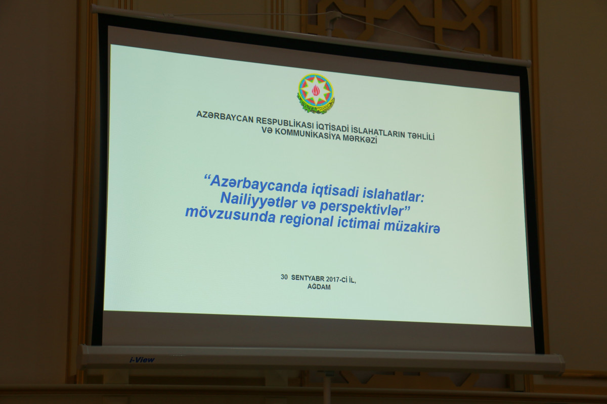 Regional Public Discussion on “Economic Reforms in Azerbaijan: Achievements and Prospects” Held in Aghdam