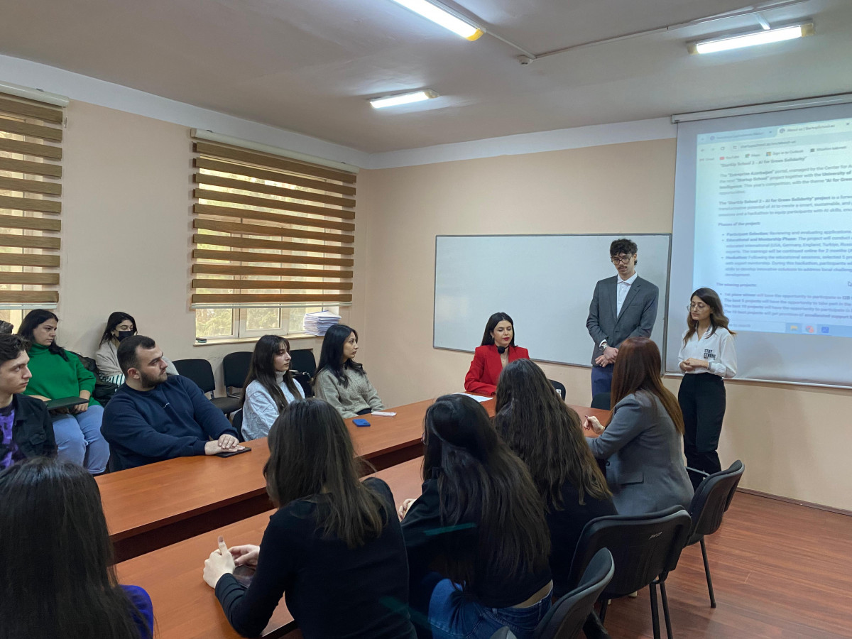 The "Startup School 2" project of "Enterprise Azerbaijan" was presented at the Azerbaijan Tourism and Management University