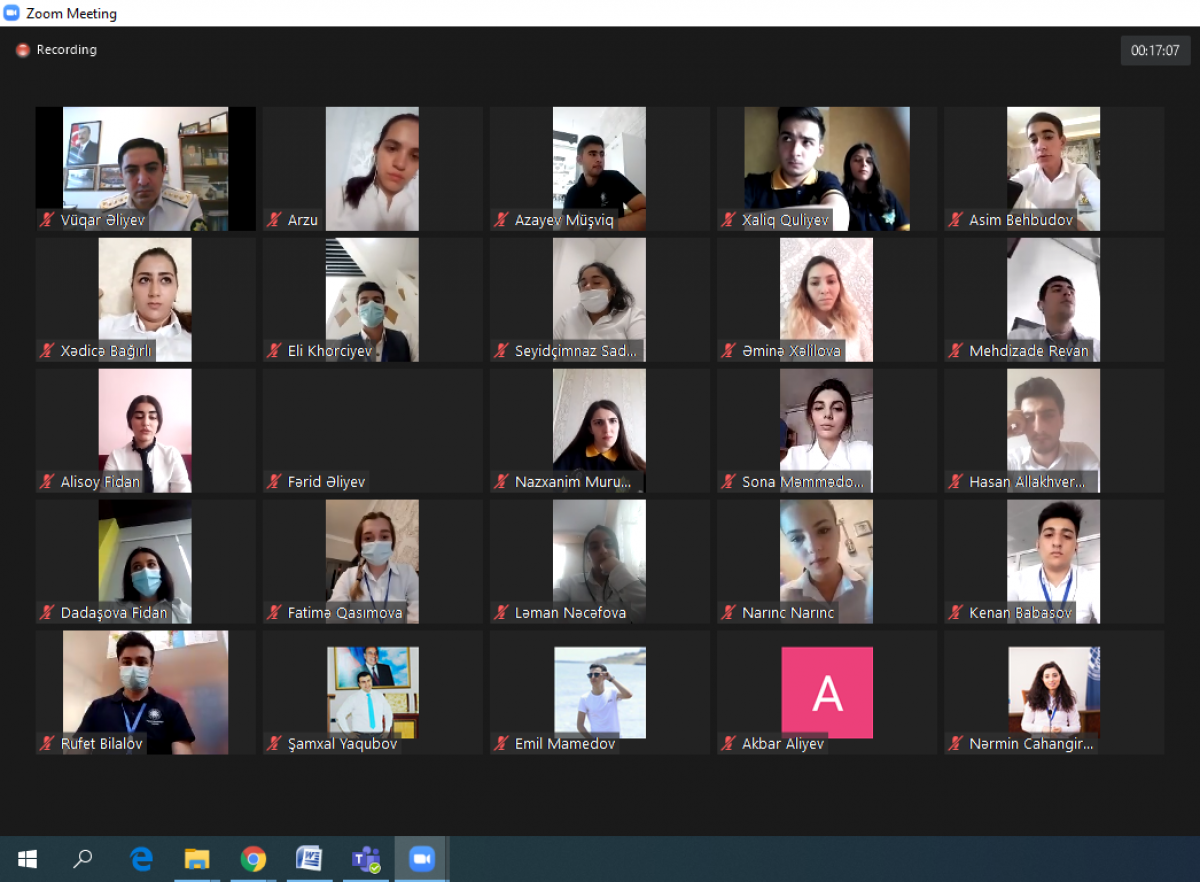 A Video Conference Held with Volunteers on “The Azerbaijani Economy: During the Pandemic and Post-Pandemic Period”