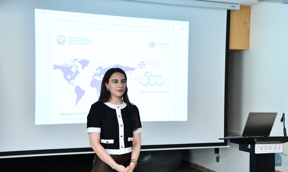 The "Enterprise Azerbaijan" portal held an info session and training on the "Startup School 4" project at ASOIU