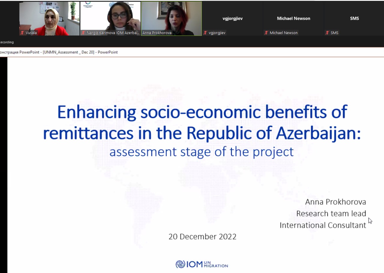 The Head of department at CAERC participated in the video conference on "UN Migration Network in Azerbaijan"