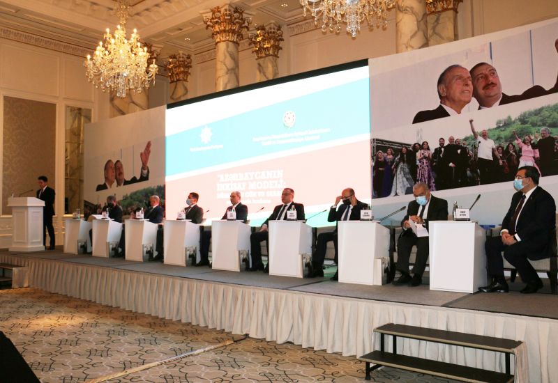 Conference on "Azerbaijan's development model: Yesterday, today and tomorrow" has been held with the organization of New Azerbaijan Party and partnership of Center for Analysis of Economic Reforms and Communication