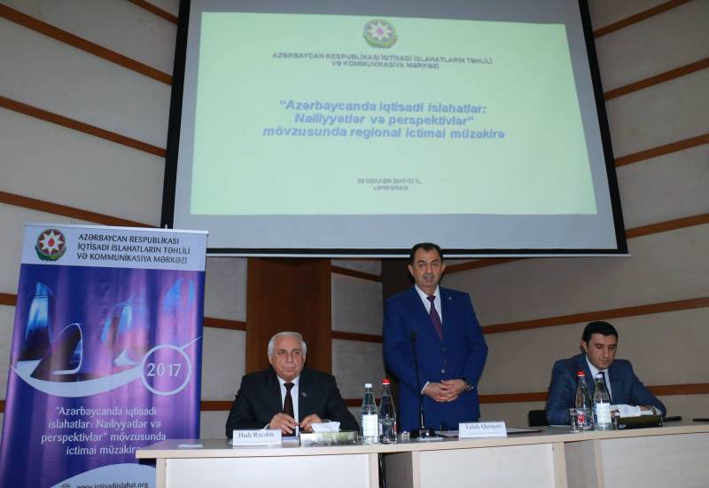 Lənkəranda “Azərbaycanda iqtisadi islahatlar: Nailiyyətlər və perspektivlər” mövzusunda regional ictimai…