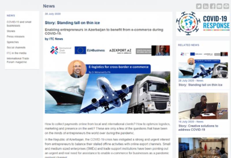 International Trade Centre Publishes Article on Joint Project with Azexport Portal