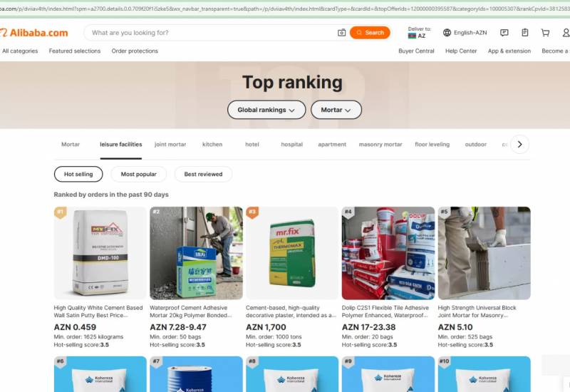 “Azexport” portalının dəstəyi ilə Azərbaycan məhsulları ilk dəfə “Alibaba”da top üçlükdə yer alıb