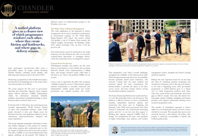 Azerbaijan’s “Smart Monitoring” experience featured in an international publication