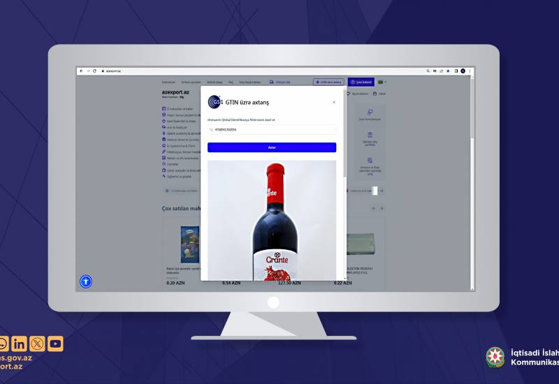 "GS1 Azerbaijan" database integrated into "Azexport" portal