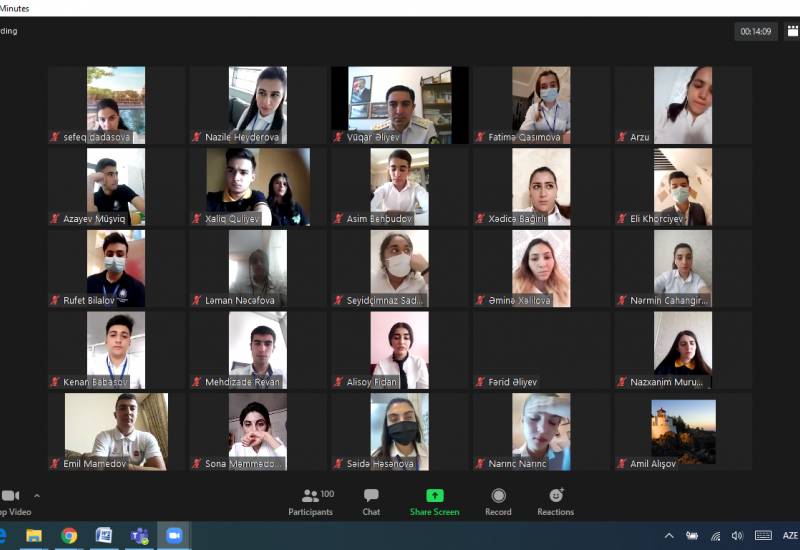 A Video Conference Held with Volunteers on “The Azerbaijani Economy: During the Pandemic and Post-Pandemic…