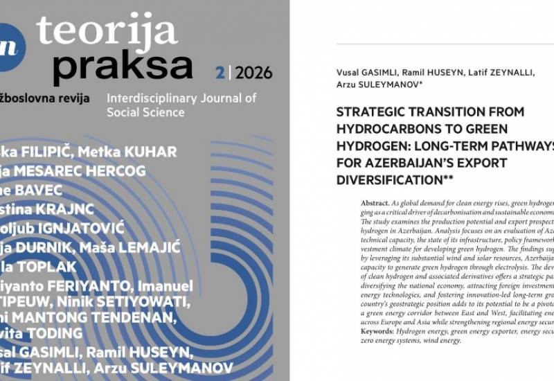 Vusal Gasimli's article was published in a prestigious international scientific journal