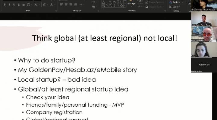 Training 3: Think global (at least regional) not local! - Farid Ismayilzada