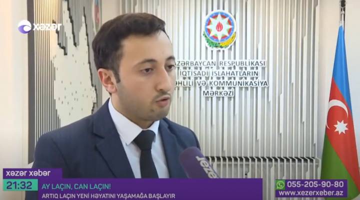 CAERC expert Joshgun Jafarov gives an interview to Khazar TV on Lachin's economic potential
