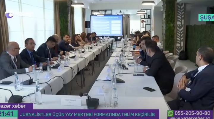 About 30 representatives of TV and online media attended the training for journalists in Shusha