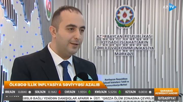 Nijat Hajizadeh, head of the department of IITKM, spoke about the decrease in the annual inflation rate in the country